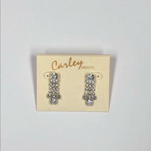 Rhinestone Crystal Post-back Earrings